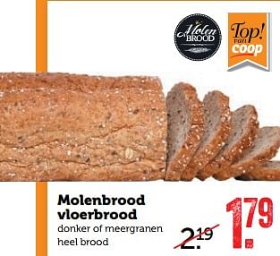 Aanbiedingen Molenbrood vloerbrood donker of meergranen heel brood - Molenbrood - Geldig van 06/11/2017 tot 12/11/2017 bij Coop