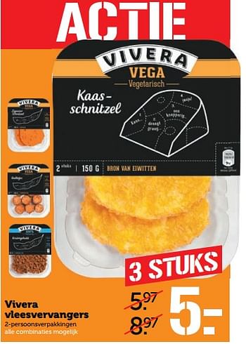 Aanbiedingen Vivera vleesvervangers - Vivera - Geldig van 06/11/2017 tot 12/11/2017 bij Coop