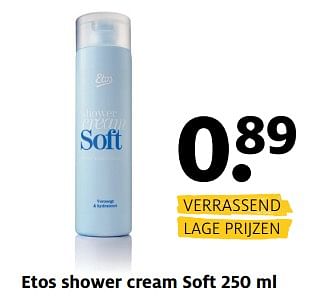 Aanbiedingen Etos shower cream soft - Huismerk - Etos - Geldig van 06/11/2017 tot 19/11/2017 bij Etos
