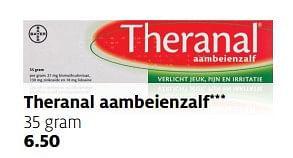 Aanbiedingen Theranal aambeienzalf - Bayer - Geldig van 06/11/2017 tot 19/11/2017 bij Etos