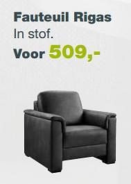 Aanbiedingen Fauteuil rigas in stof - Huismerk - INhouse - Geldig van 06/11/2017 tot 17/12/2017 bij INhouse