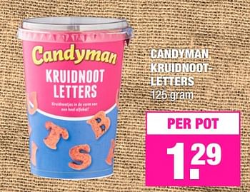 Aanbiedingen Candyman kruidnootletters - Candy Man - Geldig van 06/11/2017 tot 19/11/2017 bij Big Bazar