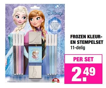 Aanbiedingen Frozen kleur en stempelset - Disney - Geldig van 06/11/2017 tot 19/11/2017 bij Big Bazar