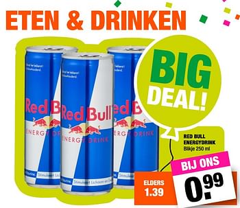 Aanbiedingen Red bull energydrink - Red Bull - Geldig van 06/11/2017 tot 19/11/2017 bij Big Bazar