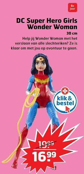 Aanbiedingen Dc super hero girls wonder woman - DC Super Hero Girls - Geldig van 05/11/2017 tot 31/12/2017 bij Trekpleister