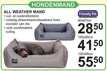 Aanbiedingen Friendly pet hondenmand all weather mand - Friendly pet - Geldig van 06/11/2017 tot 26/11/2017 bij Van Cranenbroek