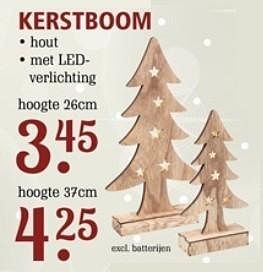 Aanbiedingen Kerstboom hout met ledverlichting - Huismerk - Van Cranenbroek - Geldig van 06/11/2017 tot 26/11/2017 bij Van Cranenbroek