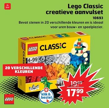 Aanbiedingen Lego classic creatieve aanvulset 10693 - Lego - Geldig van 05/11/2017 tot 31/12/2017 bij Trekpleister
