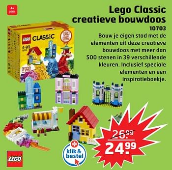 Aanbiedingen Lego classic creatieve bouwdoos 10703 - Lego - Geldig van 05/11/2017 tot 31/12/2017 bij Trekpleister