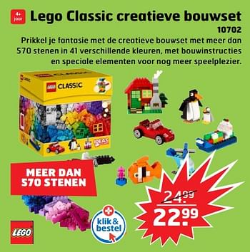 Aanbiedingen Lego classic creatieve bouwset 10702 - Lego - Geldig van 05/11/2017 tot 31/12/2017 bij Trekpleister