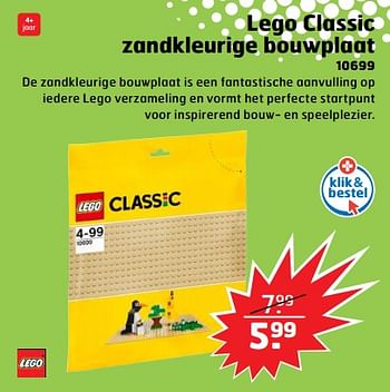 Aanbiedingen Lego classic zandkleurige bouwplaat 10699 - Lego - Geldig van 05/11/2017 tot 31/12/2017 bij Trekpleister