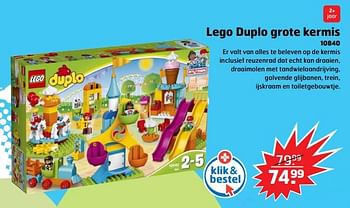 Aanbiedingen Lego duplo grote kermis 10840 - Lego - Geldig van 05/11/2017 tot 31/12/2017 bij Trekpleister