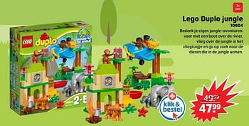 Aanbiedingen Lego duplo jungle 10804 - Lego - Geldig van 05/11/2017 tot 31/12/2017 bij Trekpleister