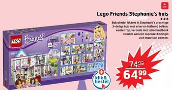 Aanbiedingen Lego friends stephanie`s huis 41314 - Lego - Geldig van 05/11/2017 tot 31/12/2017 bij Trekpleister