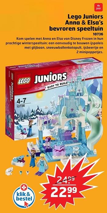 Aanbiedingen Lego juniors anna + elsa`s bevroren speeltuin 10736 - Lego - Geldig van 05/11/2017 tot 31/12/2017 bij Trekpleister