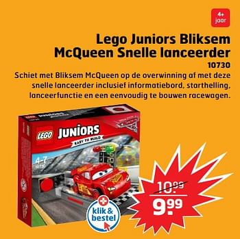 Aanbiedingen Lego juniors bliksem mcqueen snelle lanceerder 10730 - Lego - Geldig van 05/11/2017 tot 31/12/2017 bij Trekpleister