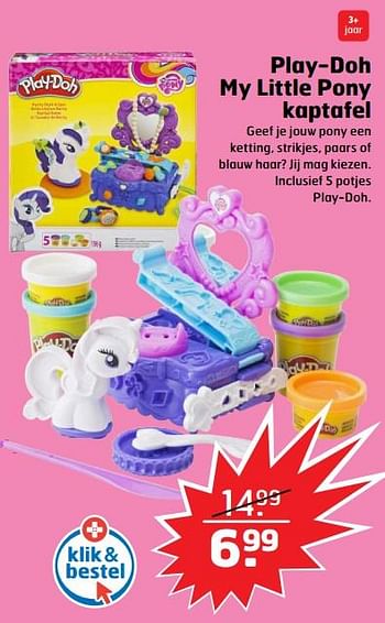 Aanbiedingen Play-doh my little pony kaptafel - Play-Doh - Geldig van 05/11/2017 tot 31/12/2017 bij Trekpleister