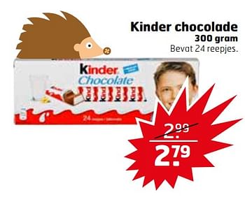 Aanbiedingen Kinder chocolade - Kinder - Geldig van 07/11/2017 tot 12/11/2017 bij Trekpleister