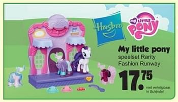 Aanbiedingen My little pony speelset ratity fashion runway - Hasbro - Geldig van 06/11/2017 tot 26/11/2017 bij Van Cranenbroek