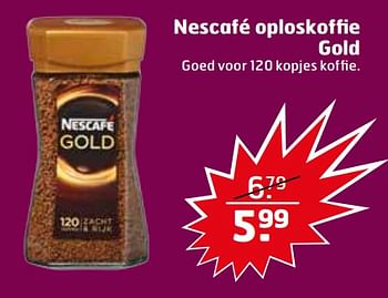 Aanbiedingen Nescafé oploskoffie gold - Nescafe - Geldig van 07/11/2017 tot 12/11/2017 bij Trekpleister