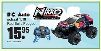Aanbiedingen Nikko r.c. auto - Nikko - Geldig van 06/11/2017 tot 26/11/2017 bij Van Cranenbroek