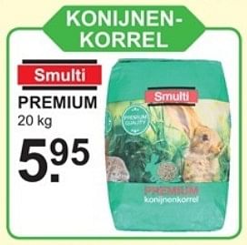 Aanbiedingen Smulti konijnenkorrel - Smulti - Geldig van 06/11/2017 tot 26/11/2017 bij Van Cranenbroek