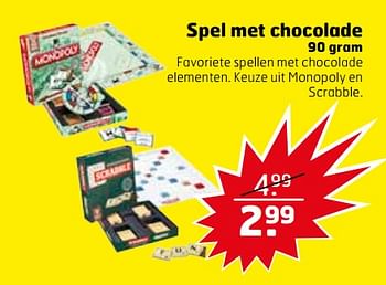 Aanbiedingen Spel met chocolade - Huismerk - Trekpleister - Geldig van 07/11/2017 tot 12/11/2017 bij Trekpleister