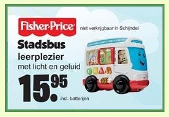 Aanbiedingen Stadsbus leerplezier - Fisher-Price - Geldig van 06/11/2017 tot 26/11/2017 bij Van Cranenbroek