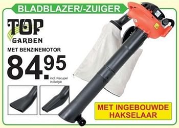Aanbiedingen Top garden bladblazer-zuiger met benzinemotor - Top Garden - Geldig van 06/11/2017 tot 26/11/2017 bij Van Cranenbroek