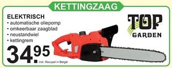 Aanbiedingen Top garden kettingzaag elektrisch - Top Garden - Geldig van 06/11/2017 tot 26/11/2017 bij Van Cranenbroek