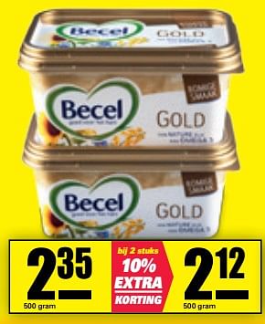 Aanbiedingen Becel gold - Becel - Geldig van 06/11/2017 tot 12/11/2017 bij Nettorama