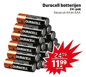 Aanbiedingen Duracell batterijen - Duracell - Geldig van 07/11/2017 tot 12/11/2017 bij Trekpleister