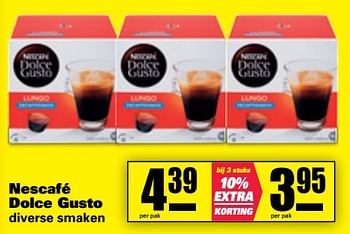 Aanbiedingen Nescafé dolce gusto diverse smaken - Nescafe - Geldig van 06/11/2017 tot 12/11/2017 bij Nettorama