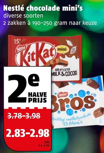 Aanbiedingen Nestlé chocolade mini`s - Nestlé - Geldig van 06/11/2017 tot 12/11/2017 bij Poiesz