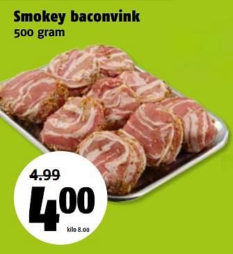 Aanbiedingen Smokey baconvink - Huismerk Poiesz - Geldig van 06/11/2017 tot 12/11/2017 bij Poiesz