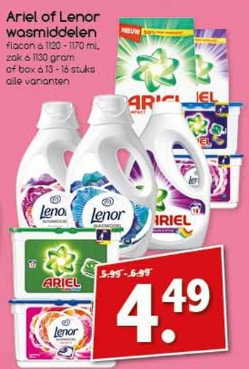 Aanbiedingen Ariel of lenor wasmiddelen - Ariel - Geldig van 06/11/2017 tot 11/11/2017 bij Agrimarkt