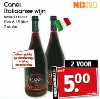 Aanbiedingen Canel italiaanse wijn - Rode wijnen - Geldig van 06/11/2017 tot 11/11/2017 bij Agrimarkt