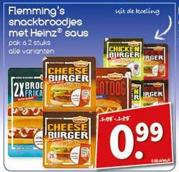 Aanbiedingen Flemming`s snackbroodjes met heinz saus - Flemming's - Geldig van 06/11/2017 tot 11/11/2017 bij Agrimarkt