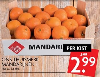 Aanbiedingen Ons thuismerk mandarijnen - Huismerk - Deka Markt - Geldig van 09/11/2017 tot 12/11/2017 bij Deka Markt