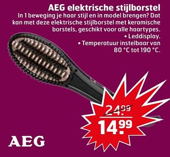 Aanbiedingen Aeg elektrische stijlborstel - AEG - Geldig van 07/11/2017 tot 12/11/2017 bij Trekpleister