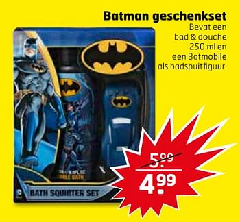 Aanbiedingen Batman geschenkset - Batman - Geldig van 07/11/2017 tot 12/11/2017 bij Trekpleister