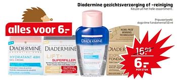 Aanbiedingen Dagcrème fondamental - Diadermine - Geldig van 07/11/2017 tot 12/11/2017 bij Trekpleister