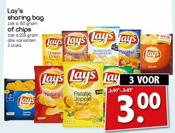 Aanbiedingen Lay`s sharing bag of chips - Lay's - Geldig van 06/11/2017 tot 11/11/2017 bij Agrimarkt