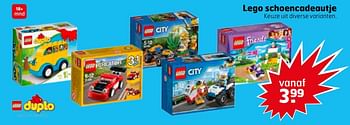 Aanbiedingen Lego schoencadeautje - Lego - Geldig van 07/11/2017 tot 12/11/2017 bij Trekpleister
