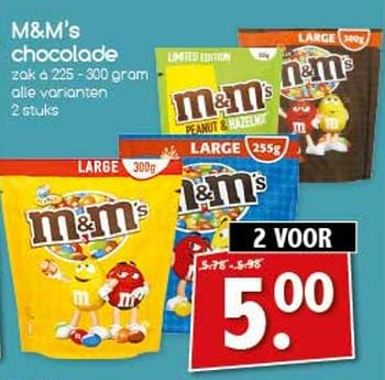 Aanbiedingen M+m`s chocolade - M&amp;M', s - Geldig van 06/11/2017 tot 11/11/2017 bij Agrimarkt