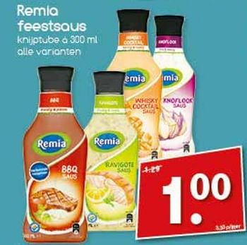 Aanbiedingen Remia feestsaus - Remia - Geldig van 06/11/2017 tot 11/11/2017 bij Agrimarkt