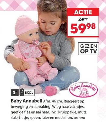 Aanbiedingen Baby annabell - Baby Annabell - Geldig van 23/10/2017 tot 05/12/2017 bij Top1Toys