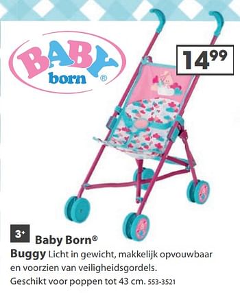 Aanbiedingen Baby born buggy - Baby Born - Geldig van 23/10/2017 tot 05/12/2017 bij Top1Toys