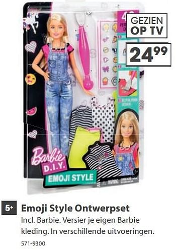 Aanbiedingen Emoji style ontwerpset - Mattel - Geldig van 23/10/2017 tot 05/12/2017 bij Top1Toys