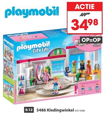 Aanbiedingen Kledingwinkel 5486 - Playmobil - Geldig van 23/10/2017 tot 05/12/2017 bij Top1Toys